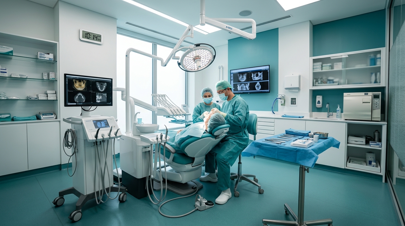 Quirófano moderno de cirugía oral y extracción de terceras molares